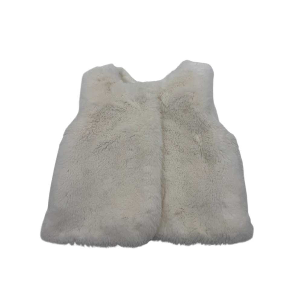 Janie and Jack Ivory Faux-Fur Vest Size 6-12 Months